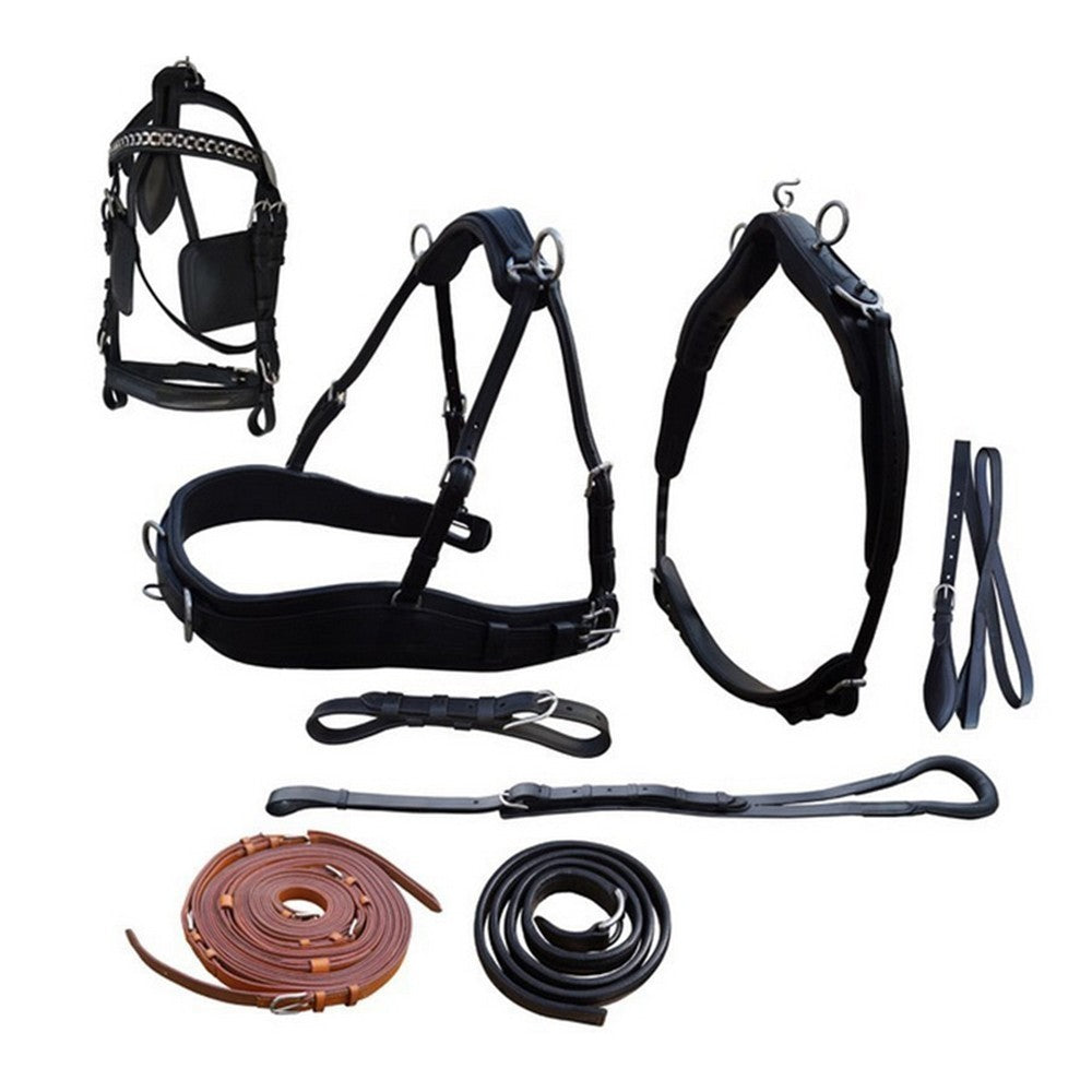 Zweispännergeschirr mit geschwungenem Brustblatt