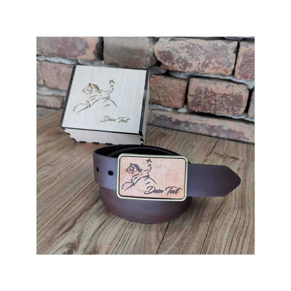 Gürtel "Sliding" mit Echtleder Inlay