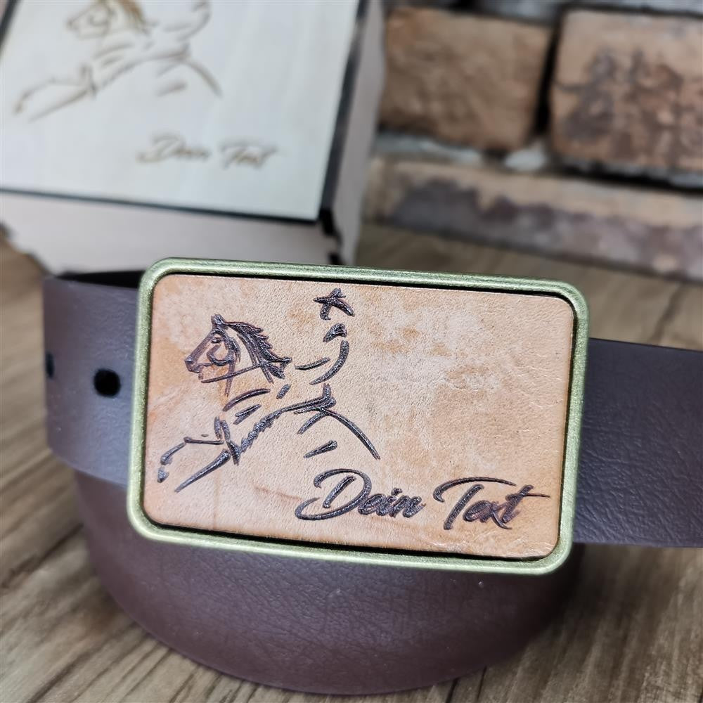 Gürtel "Sliding" mit Echtleder Inlay