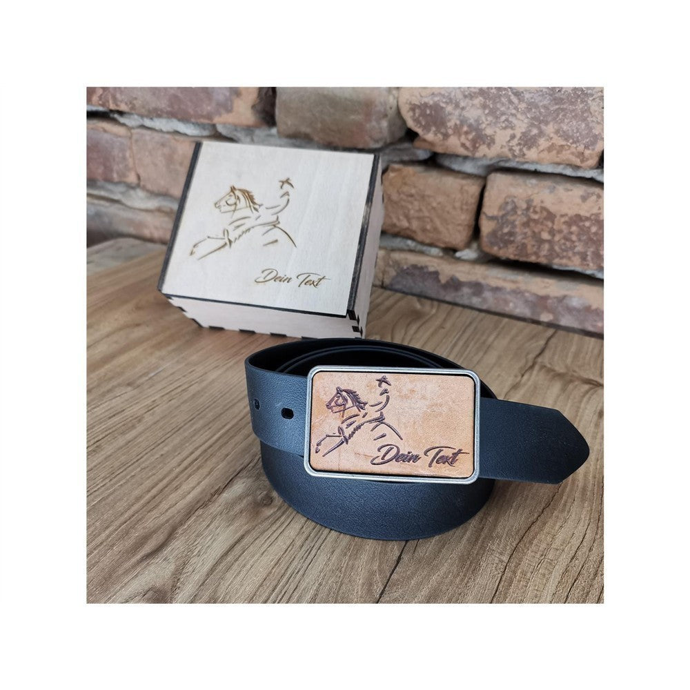 Gürtel "Sliding" mit Echtleder Inlay