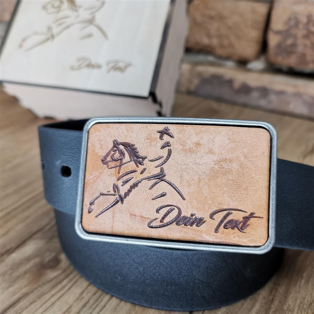 Gürtel "Sliding" mit Echtleder Inlay