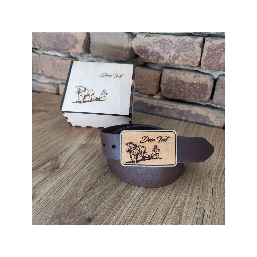 Gürtel "Pflüger" mit Echtleder Inlay