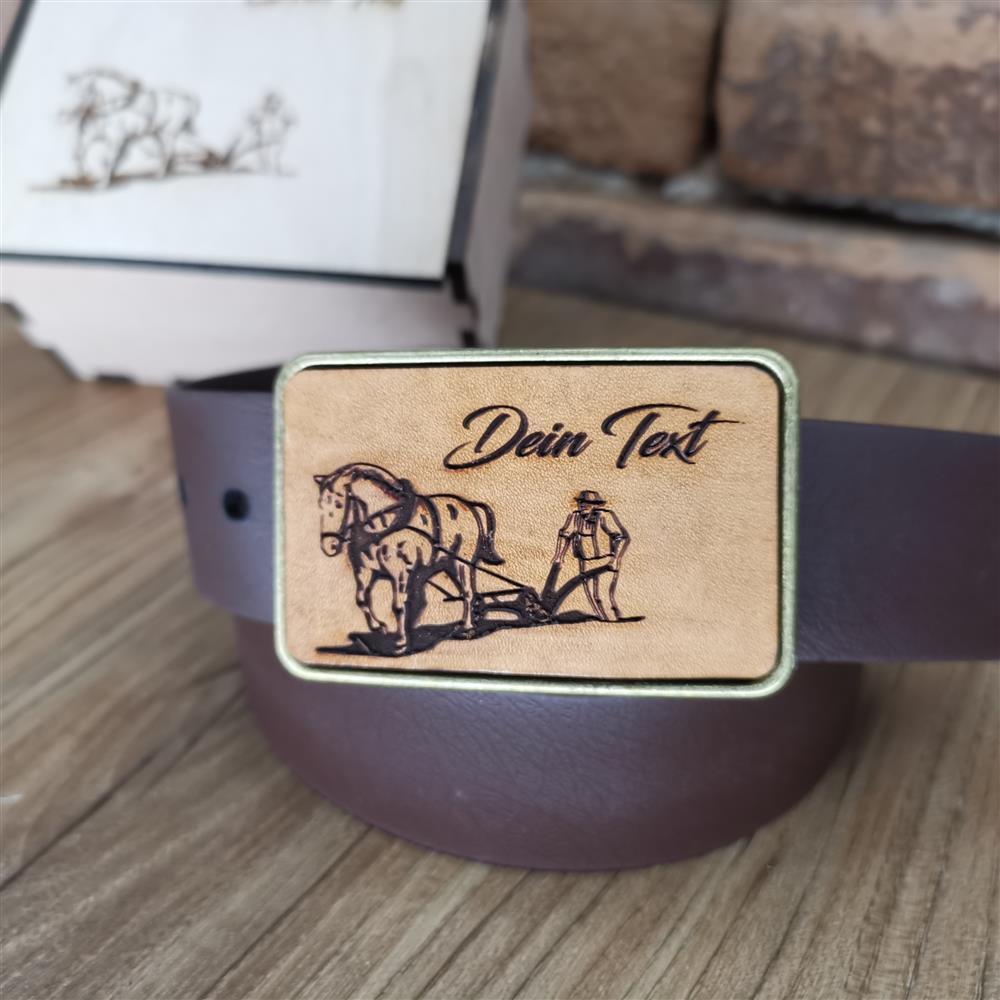 Gürtel "Pflüger" mit Echtleder Inlay