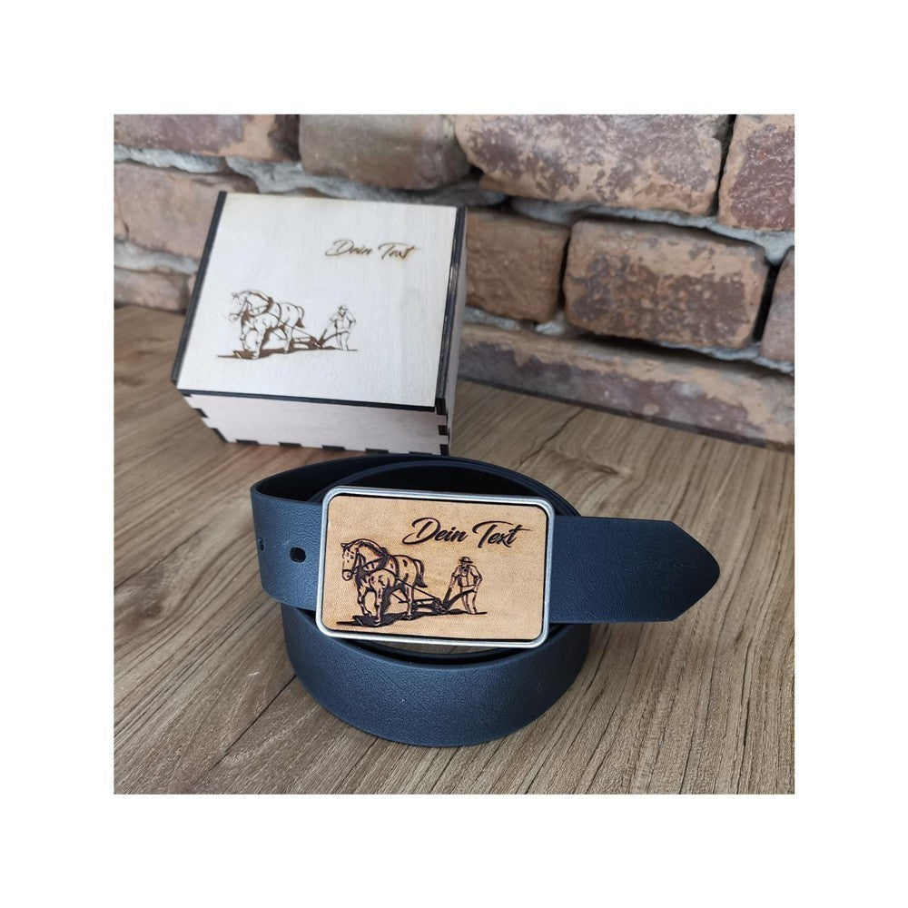 Gürtel "Pflüger" mit Echtleder Inlay