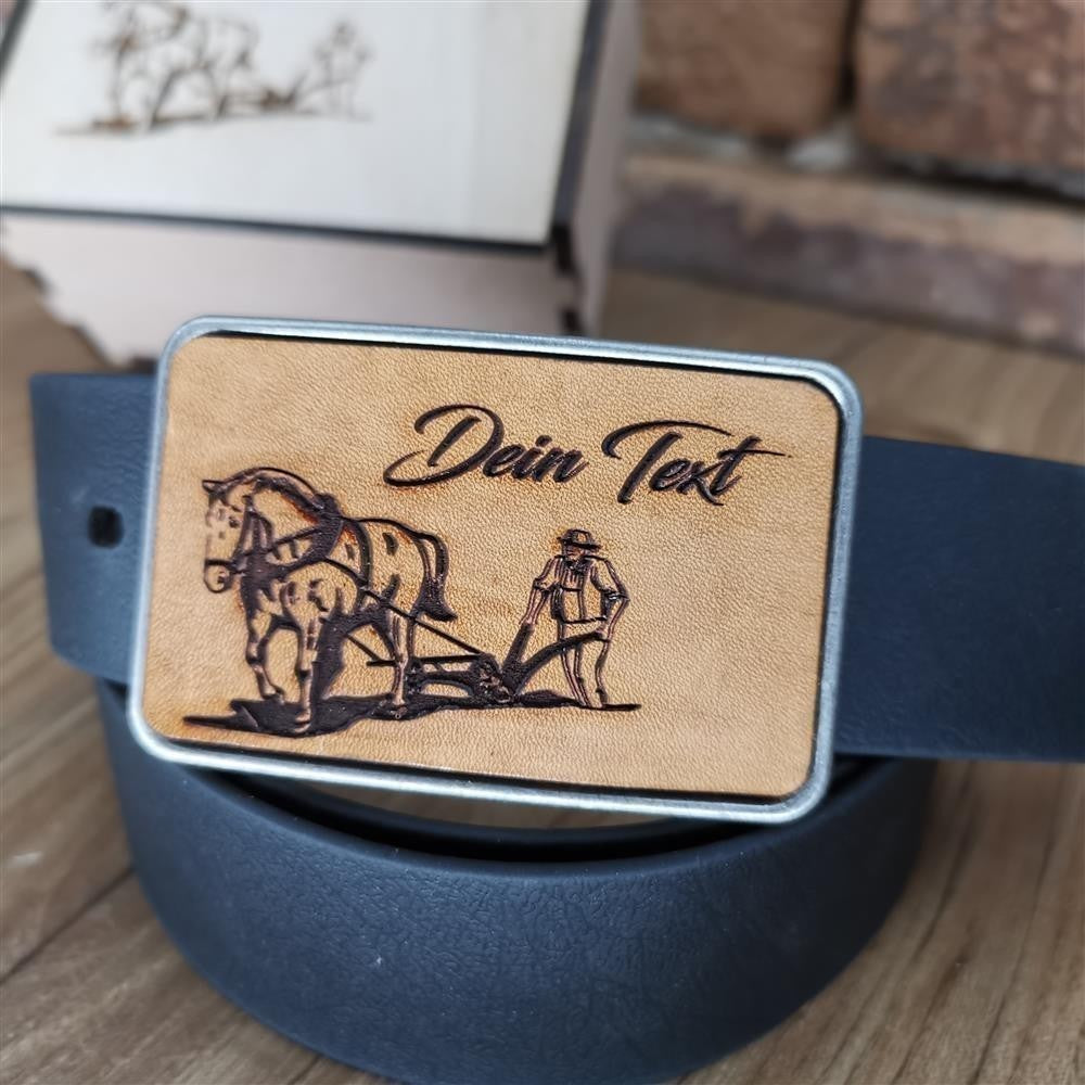 Gürtel "Pflüger" mit Echtleder Inlay