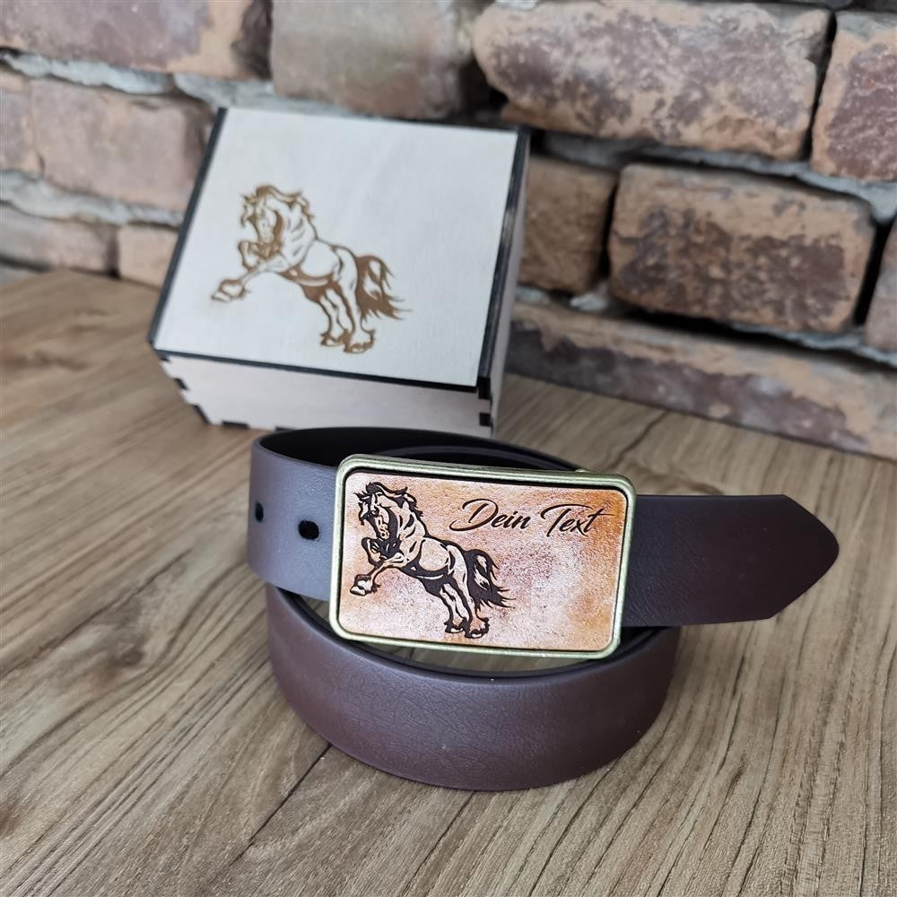 Gürtel "Kaltblut" mit Echtleder Inlay