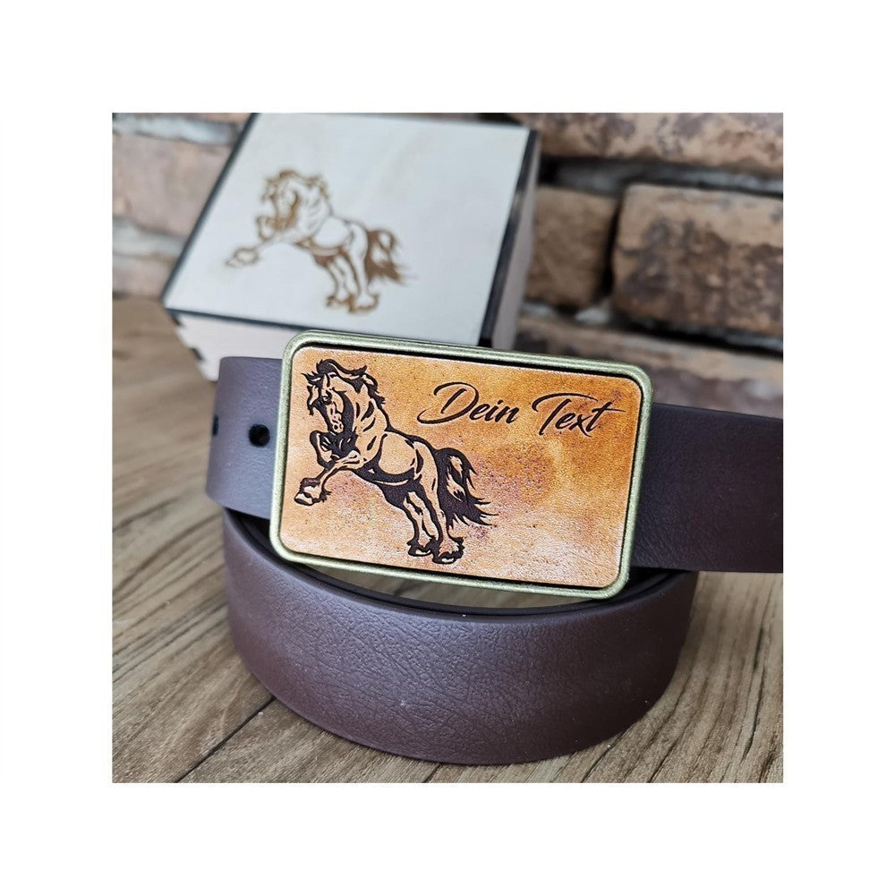 Gürtel "Kaltblut" mit Echtleder Inlay