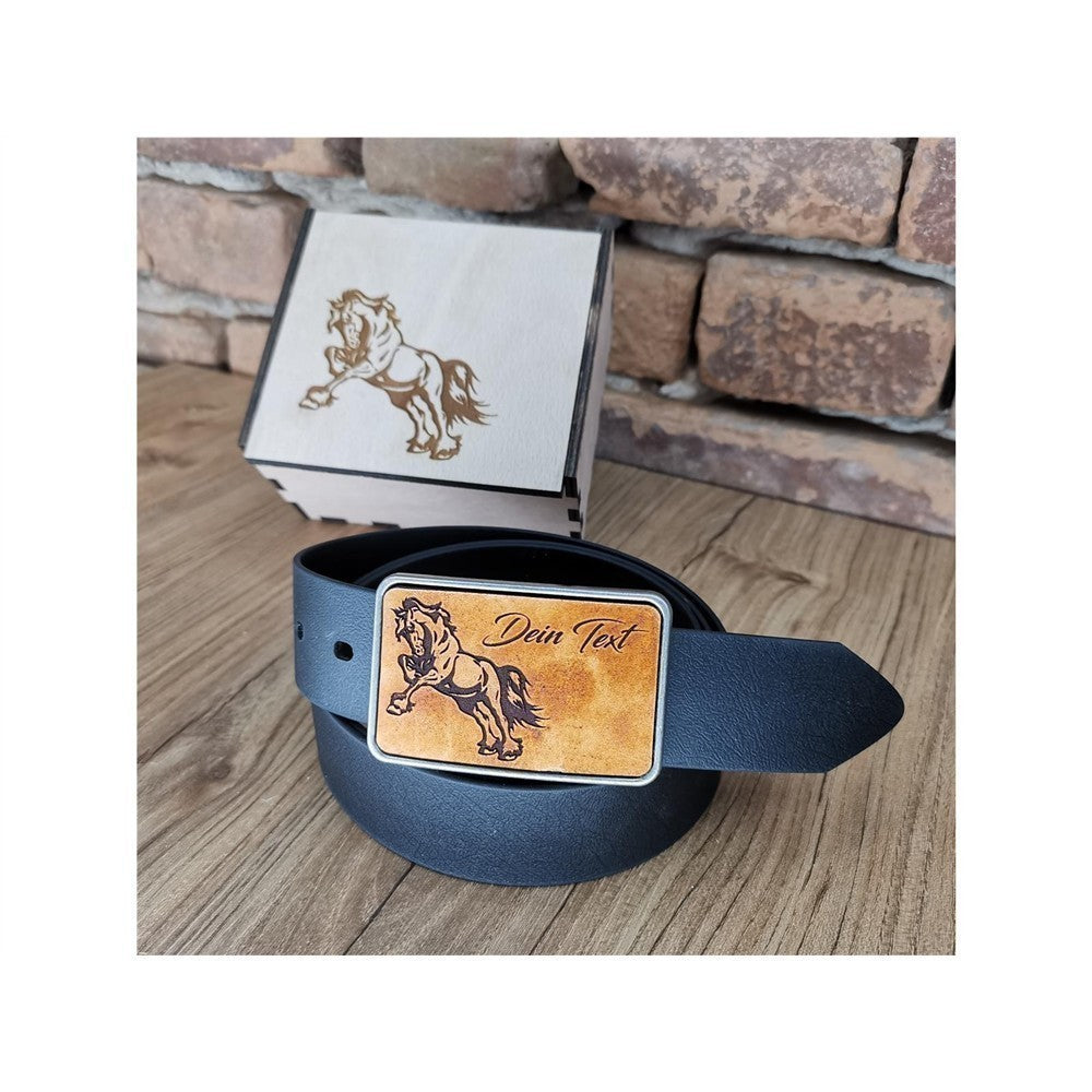 Gürtel "Kaltblut" mit Echtleder Inlay