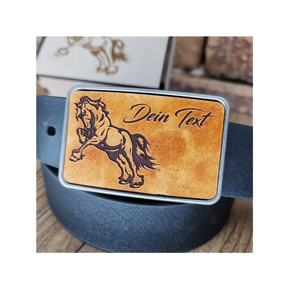 Gürtel "Kaltblut" mit Echtleder Inlay