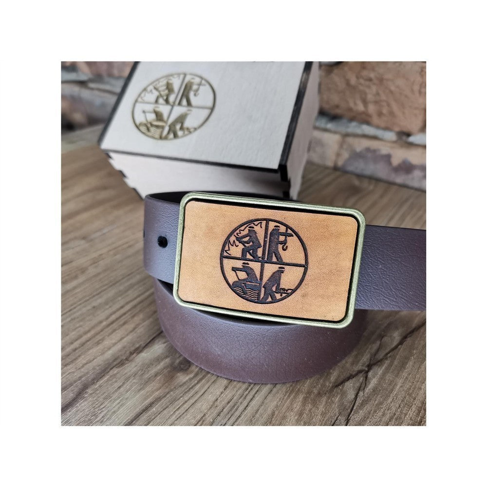 Gürtel "Feuerwehr" mit Echtleder Inlay