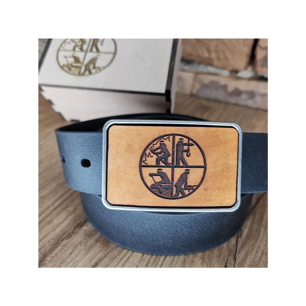 Gürtel "Feuerwehr" mit Echtleder Inlay