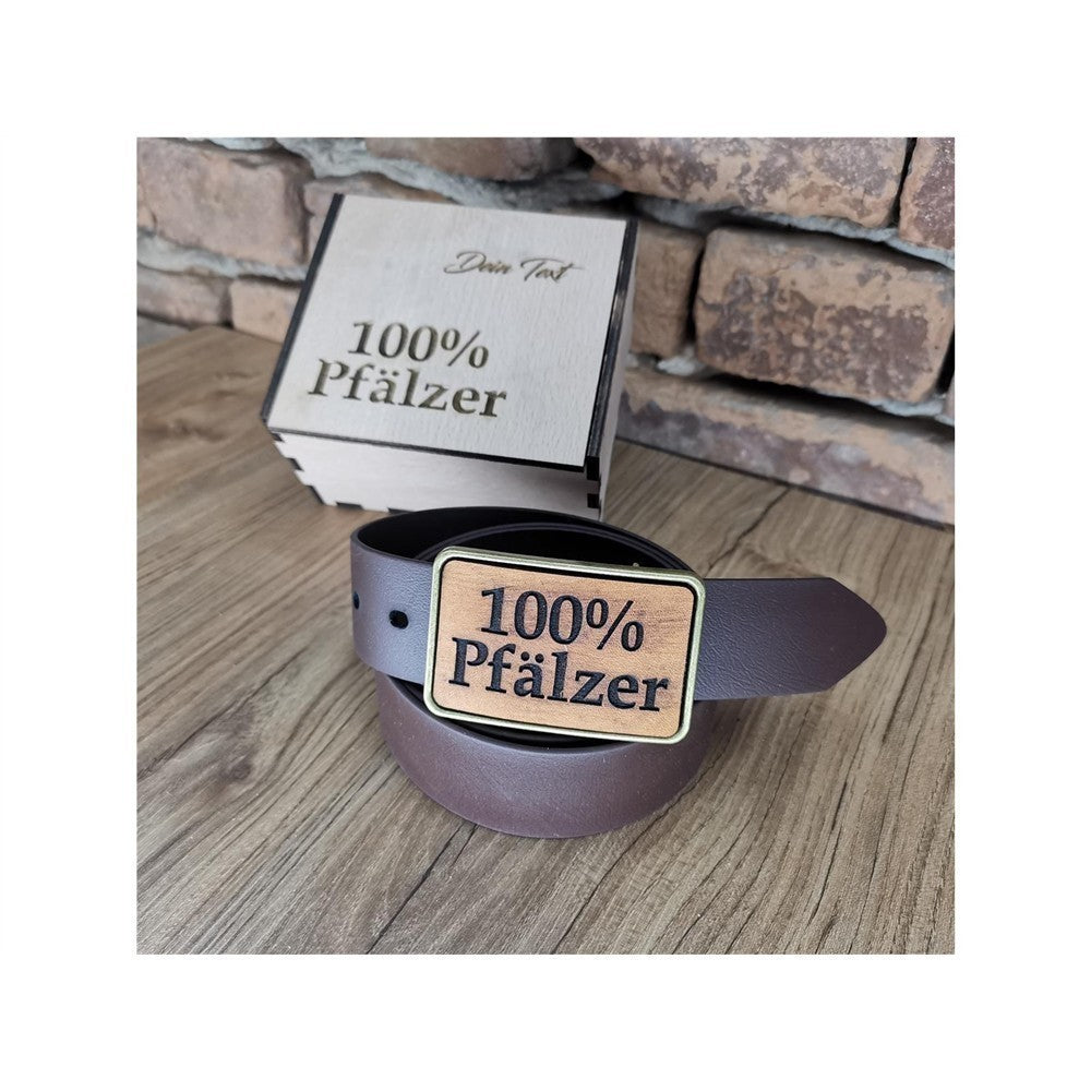 Gürtel "100% Pfälzer" mit Echtleder Inlay