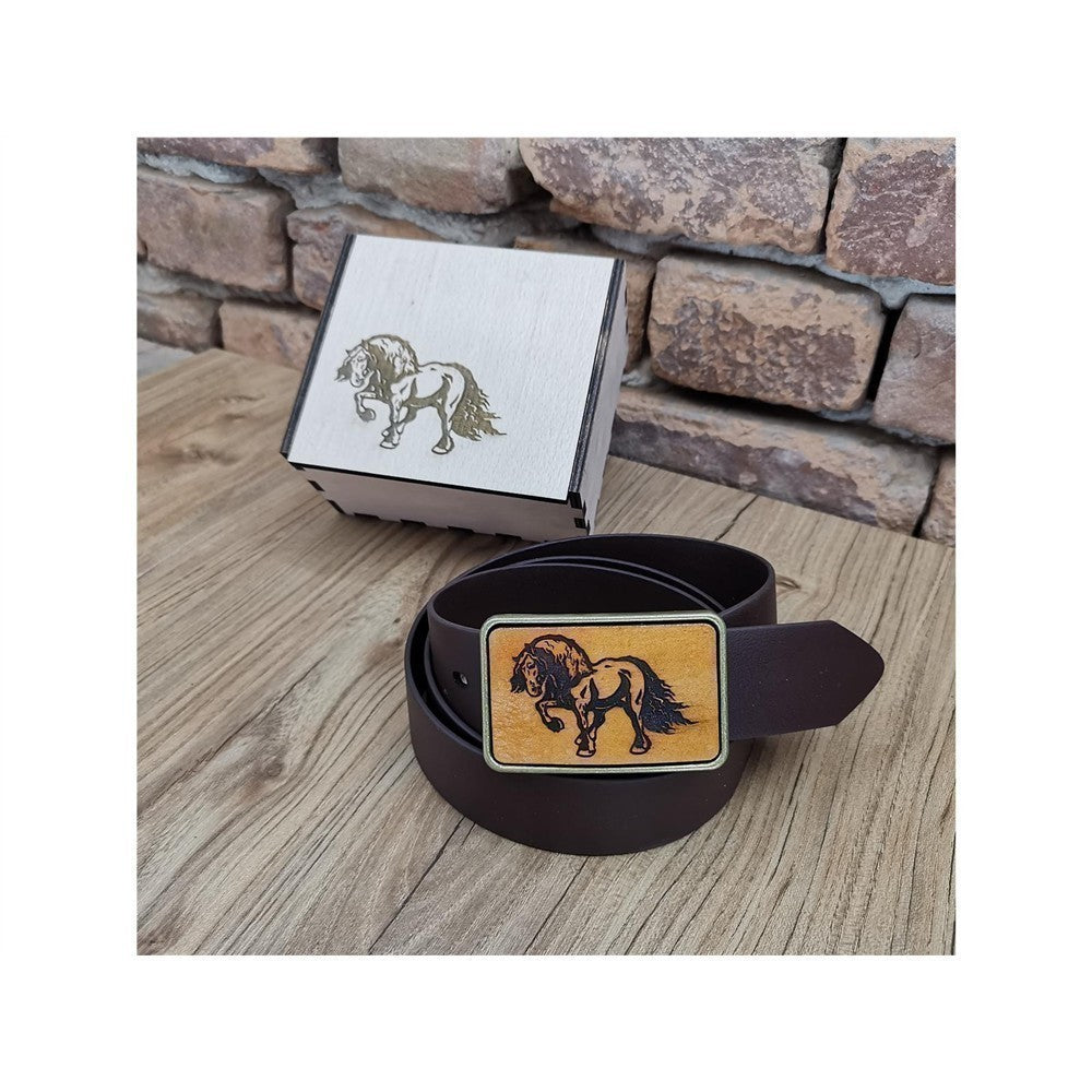 Gürtel "Starkes Kaltblut" mit Echtleder Inlay