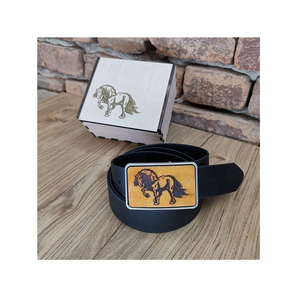 Gürtel "Starkes Kaltblut" mit Echtleder Inlay