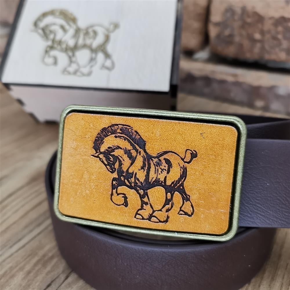 Gürtel "Kaltblut Edel" mit Echtleder Inlay