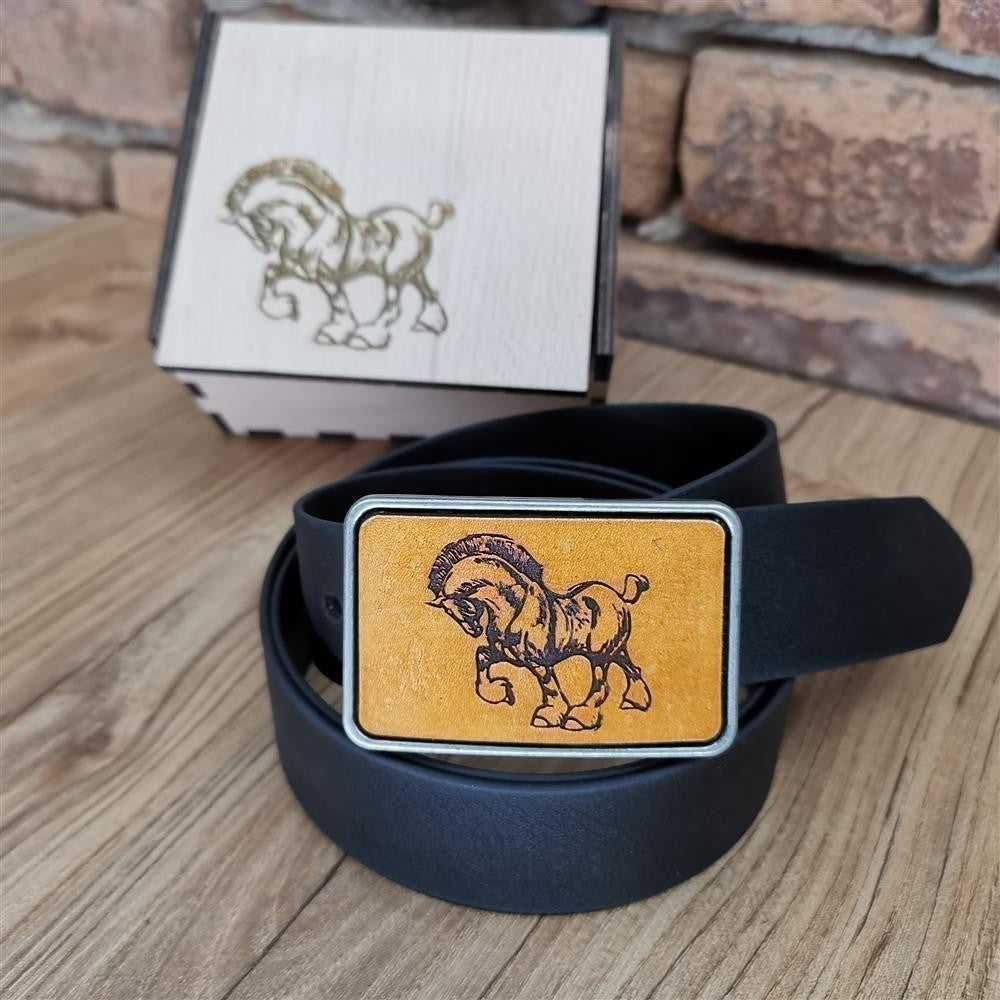 Gürtel "Kaltblut Edel" mit Echtleder Inlay